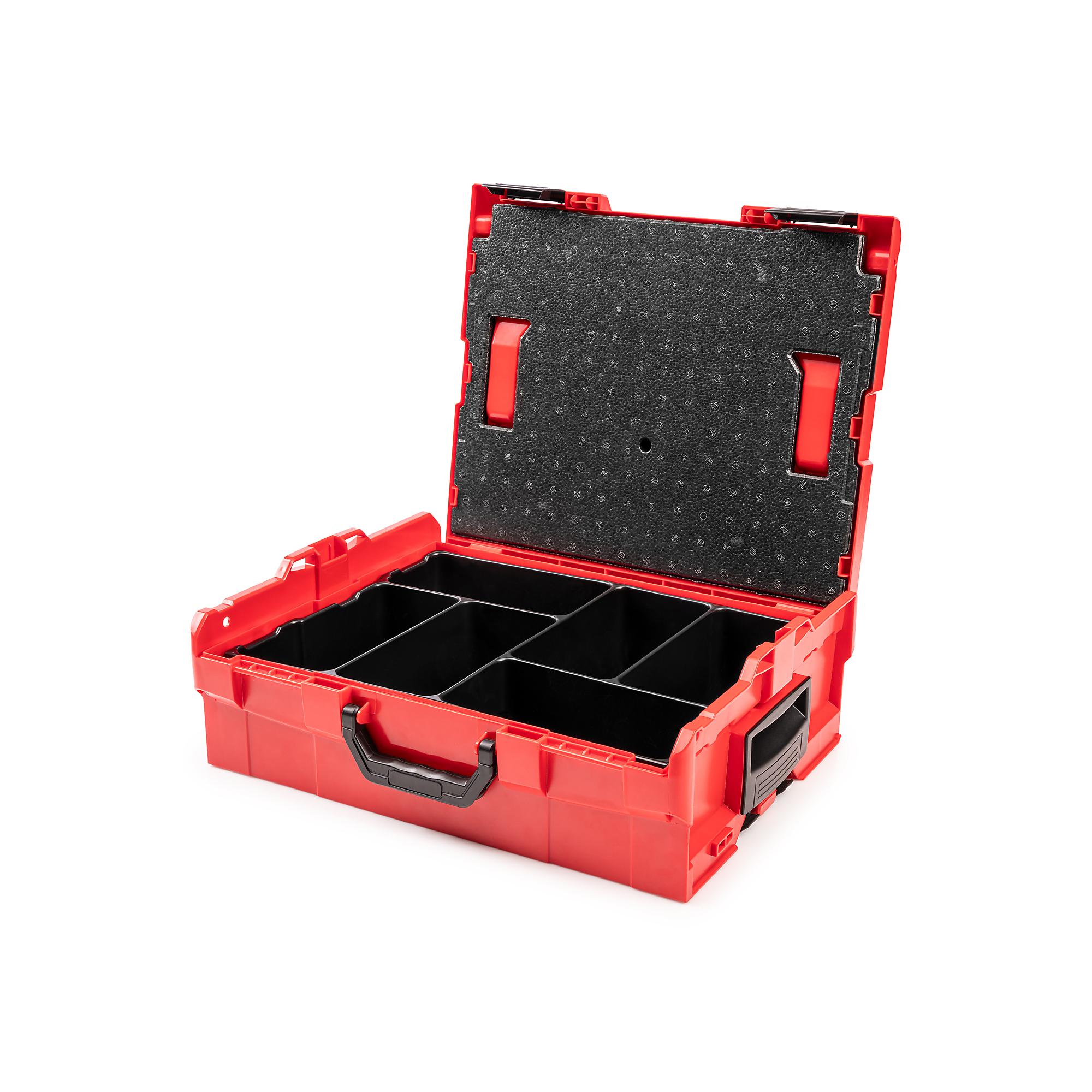 TEKTON Stacking Tool Box (L-BOXX 2) with 6-Cavity Parts Tray and Lid Insert | OLB91001